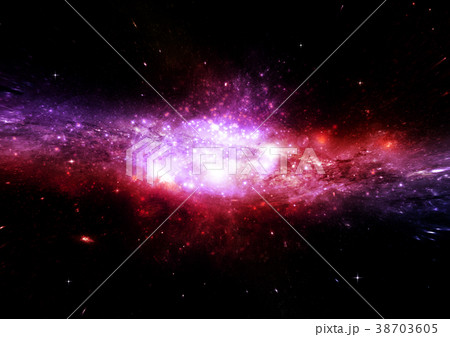 Stars, dust and gas nebula in a far galaxy Stars, dust and gas nebula in a far galaxy 38703605
