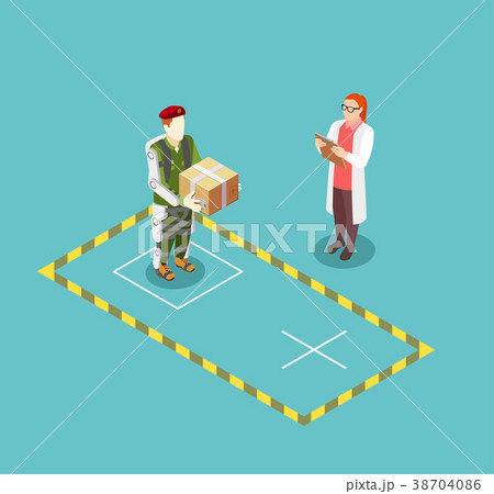 Functionality Of Exoskeleton Vector Illustration 38704086