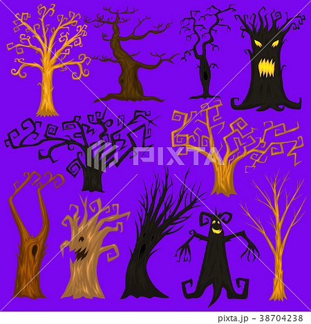 Halloween trees, creepy or scary and frightening 38704238