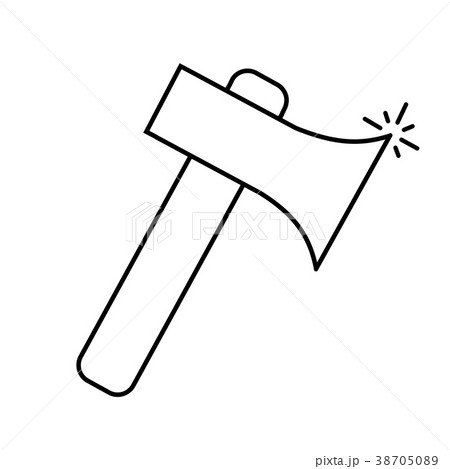 Linear axe icon flat style Linear axe icon flat style 38705089