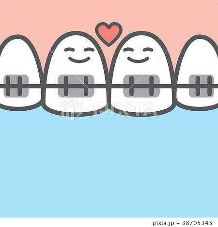 Tooth character couple upper illustration vector 38705345