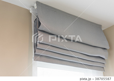 closed up of beautiful  grey curtain 38705587
