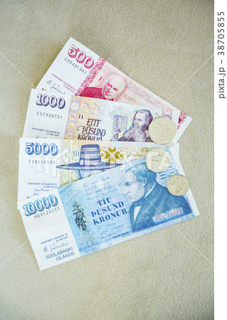 アイスランドの通貨の写真素材