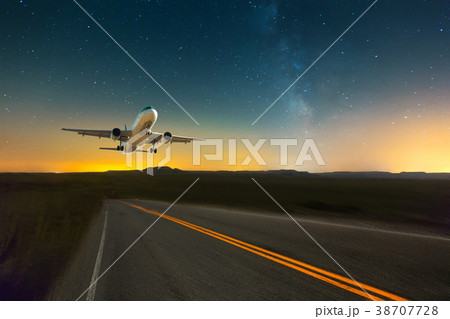 Plane on deserted background Plane on deserted background 38707728