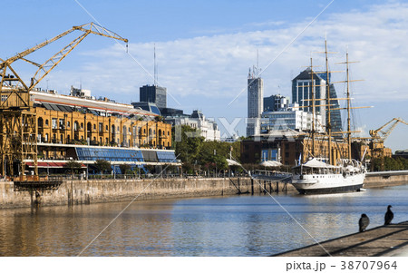 View of port and district Puerto Madero, Buenos Aires 38707964