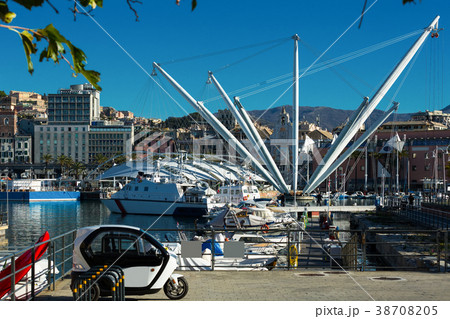 Bigo in Old Port of Genoa Bigo in Old Port of Genoa 38708205