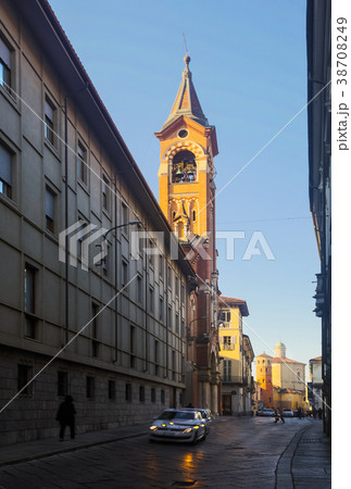 Asti street with Sanctuary of San Giuseppe 38708249