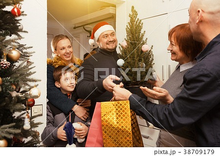 Family gathering for Christmas celebration Family gathering for Christmas celebration 38709179
