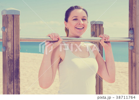 Woman doing workout Woman doing workout 38711764