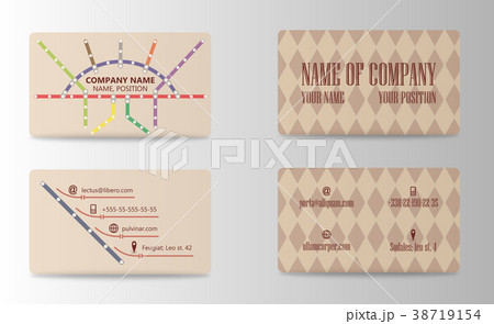 Set of Modern Creative and Clean Business Card 38719154