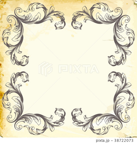 Vector baroque of vintage elements for design.  38722073