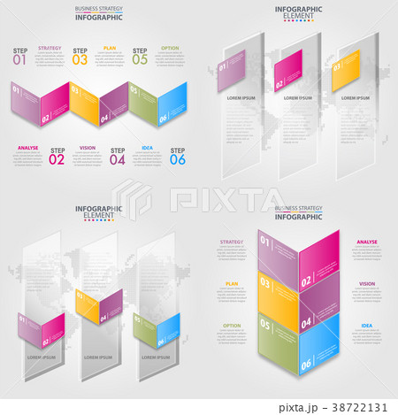 Business infographics design elements template 38722131