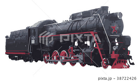 Old retro locomotive Old retro locomotive 38722426