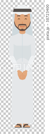 民族衣装を着たアラブの男性が微笑んでいる 38723400