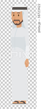 Arab men in national costumes stand diagonally 38723422