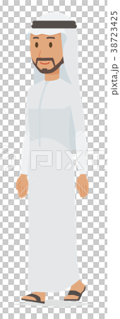 身著民族服裝的阿拉伯男子正在走路 38723425
