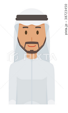 民族衣装を着たアラブの男性のイラスト素材