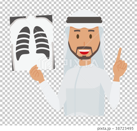 Arab men in national costumes have x-ray pictures 38723495