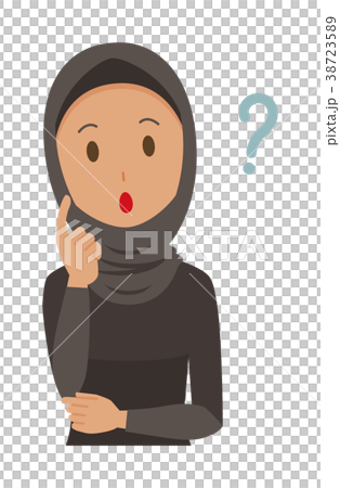 Arab women in national costumes are thinking Arab women in national costumes are thinking 38723589