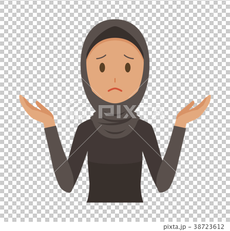 民族衣装を着たアラブの女性が肩をすくめている 38723612