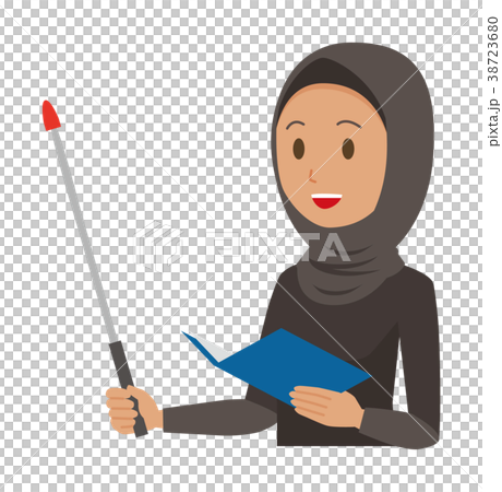 Arab women in national costumes have a stick 38723680