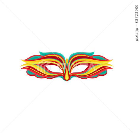 Beautiful masquerade mask in flat style. Attribute 38723936