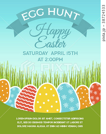 Easter poster templateのイラスト素材 [38724533] - PIXTA