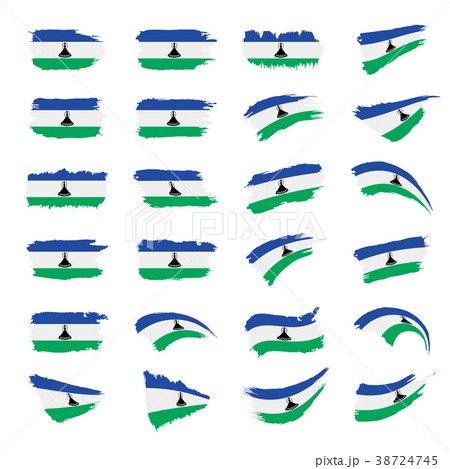 Lesotho flag, vector illustration 38724745