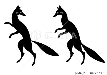 新着狐 イラスト シルエット 最高の動物画像