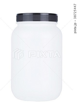 Whey white container empty design label isolated  38725447