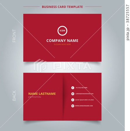 Creative business card and name card template red 38725557