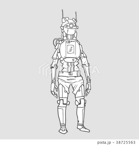 Humanoid robot, android with artificial Humanoid robot, android with artificial 38725563