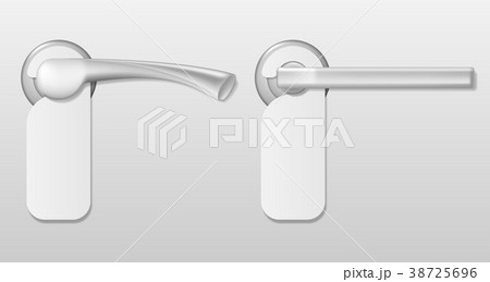 Metal Hotel door handle Lock with white blank Metal Hotel door handle Lock with white blank 38725696