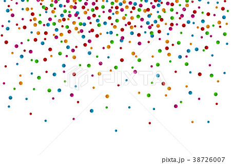 Watercolor rainbow colored confetti border with sp Watercolor rainbow colored confetti border with sp 38726007