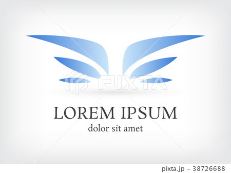 two wings petal curve logo design template 38726688