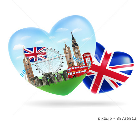 love England heart shape logo with england flag love England heart shape logo with england flag 38726812