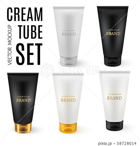 Realistic plastic tubes for cosmetic products. Realistic plastic tubes for cosmetic products. 38728014