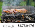キャンプ場でバーベキュー 38730476