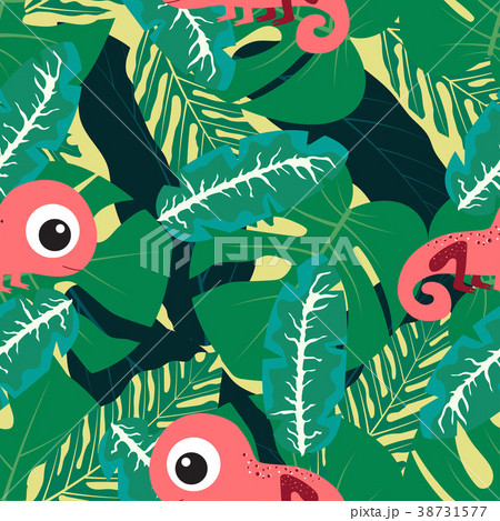 pattern with chameleon pattern with chameleon 38731577