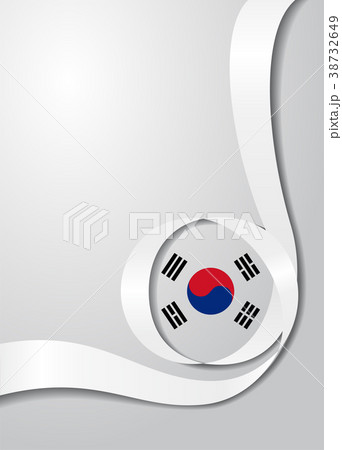 South Korean flag wavy background. Vector 38732649
