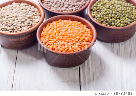 Mix of colorful lentil 38733483