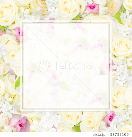 背景 花 フレームのイラスト素材 背景 花 フレームのイラスト素材