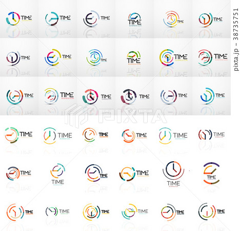 Vector abstract logo idea, time concept or clock 38735751
