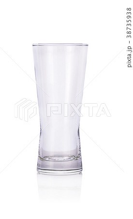 Empty glass for water, juice or milk on white  38735938