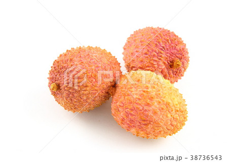 lychee fruits isolated on a white background lychee fruits isolated on a white background 38736543