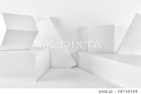 White Abstract geometric background from cubes. White Abstract geometric background from cubes. 38736568