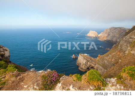 View of danger cliffs in Cabo Penas, Spain 38736811