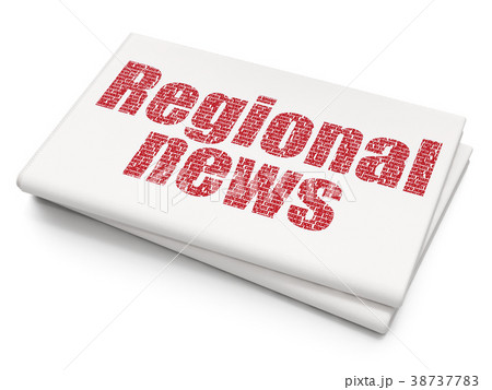 News concept: Regional News on Blank Newspaper 38737783