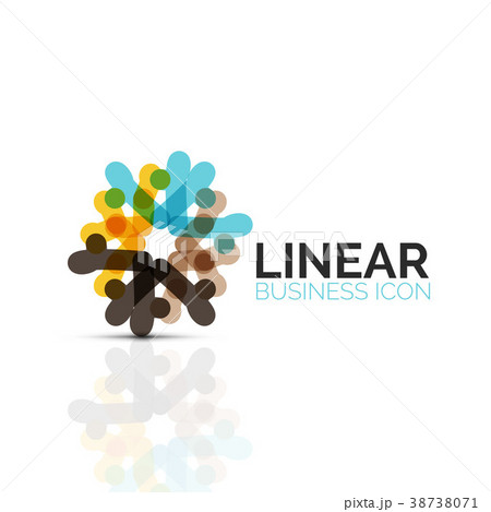 Abstract flower or star, linear thin line icon Abstract flower or star, linear thin line icon 38738071
