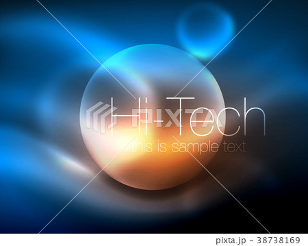 Blurred neon glowing circle, hi-tech modern bubble Blurred neon glowing circle, hi-tech modern bubble 38738169